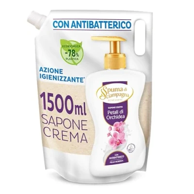 Afbeelding van Spuma Di Sciampagna Ecoricharge vloeibare handzeep, amethist en orchidee, 1500 ml