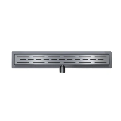 Afbeelding van Wiesbaden douchegoot met flens en rooster 70 x 7 cm gunmetal