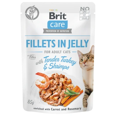 Afbeelding van Brit Care Cat Fillet 85 g Kattenvoer Jelly&amp;Kalkoen&amp;Garnaal