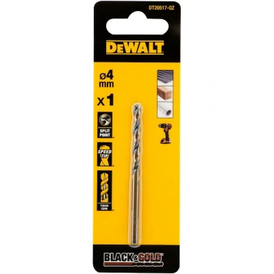 Image de DEWALT DT20517 QZ Mèche en métal noir et or 4mm