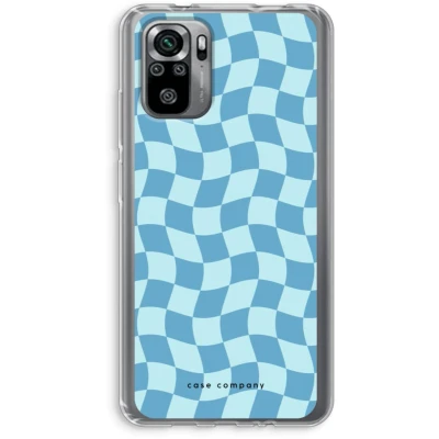 Afbeelding van Case Company® hoesje geschikt voor Xiaomi Redmi Note 10S Grid Blauw Soft Cover Telefoonhoesje Bescherming aan alle Kanten en Schermrand