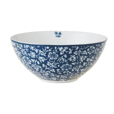 Afbeelding van Laura Ashley Blauw Sweet Allysum Set 4 Bowls16 Cm Wit Porselein