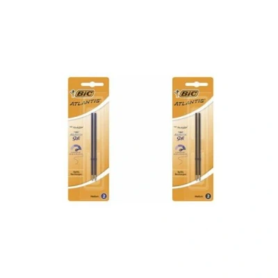 Image de Recharge Stylo Bille Bic Atlantis Et Velocity Bleu Blister x2 Recharges