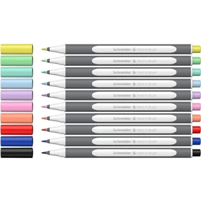 Afbeelding van Schneider brushpen Paint it 070 etui 8 + 2 gratis S ML07010504