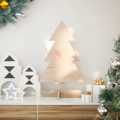 Afbeelding van vidaXL Kerstdecoratie kerstboom 60 cm massief grenenhout