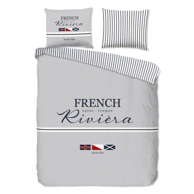 Afbeelding van Pure Riviera Dekbedovertrek Grijs Lits jumeaux (240 x 200/220 cm)