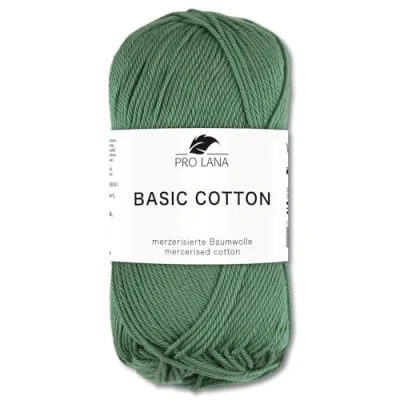 Afbeelding van Frida&#039;s Wollhaus Pro Lana 50 g basic katoenen breiwol voor breien en haken 64 kleuren (63 kaki)