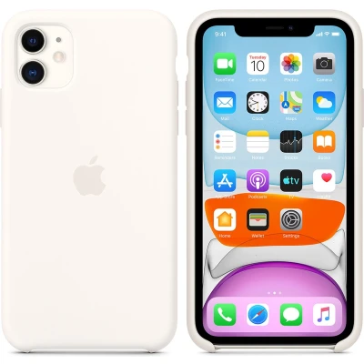 Afbeelding van Apple origineel silicone case iPhone 11 white MWVX2ZM/A