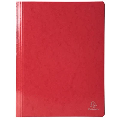 Afbeelding van Exacompta Ref. 380803B Doos van 25 Iderama lamelmappen in glanzend karton 355 g/m² FSC® gecertificeerde mappen afmetingen 24 x 32 cm voor A4 formaat documenten kleur rood