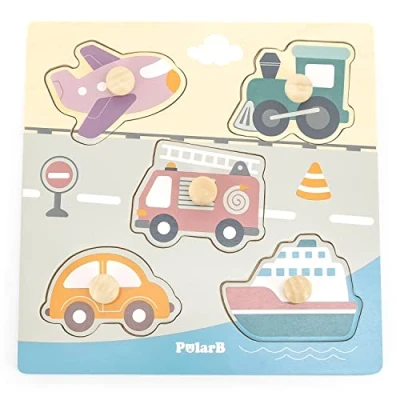 Afbeelding van PolarB Houten Voertuigen Puzzel 44069