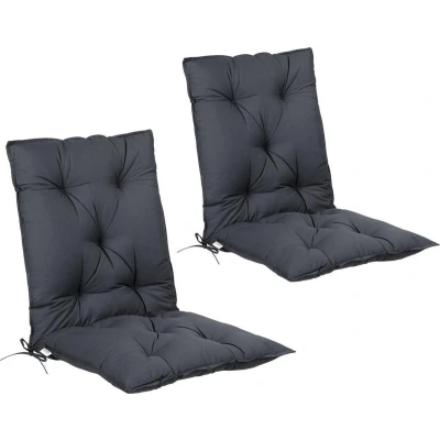 Afbeelding van Detex Zitkussens Set van 2 Antraciet 116x57x7cm