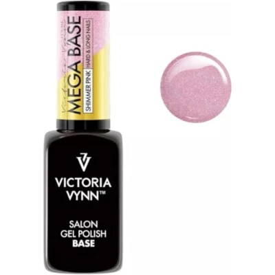Image de Victoria Vynn Mega Base Vernis à ongles durs et longs UV LED Glitter Hybrid Gel (Rose brillant, 8 ml)