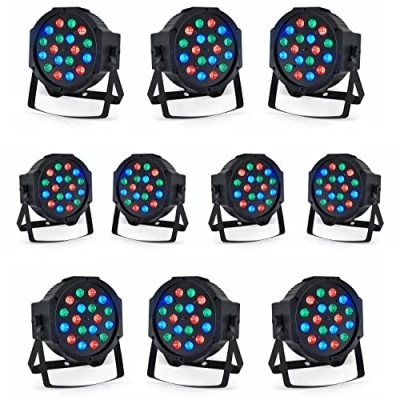 Afbeelding van Party LIGHT &amp; SOUND Set van 10 lichtspellen door RGB DMX Feestzaal DJ Bruiloft Avond Verjaardag Bar Club Disco