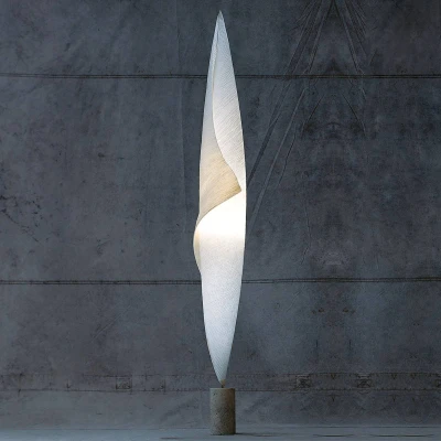 Afbeelding van Cocon achtige vloerlamp Wo Tum Bu 1 met dimmer