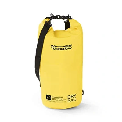 Afbeelding van Where Tomorrow PVC dry bag Style 01 20L geel