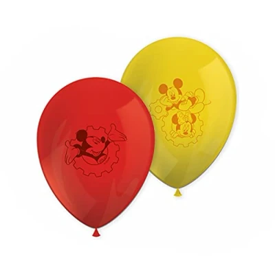 Afbeelding van Ballon Mickey Mouse Clubhouse geel rood 8 stuks