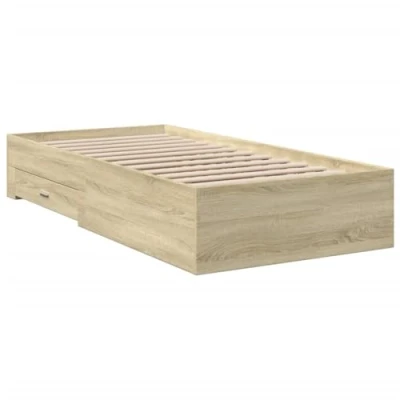 Afbeelding van vidaXL Bedframe met lades bewerkt hout sonoma eikenkleurig 90x200 cm
