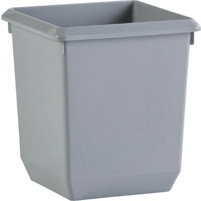 Afbeelding van Papierbak vierkant 21ltr kunststof grijs 4st