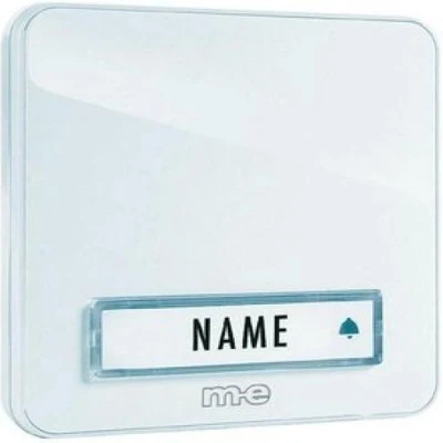 Afbeelding van m e modern electronics KTA 1 W Belplaat Met naambord voudig Wit 12 V/1 A