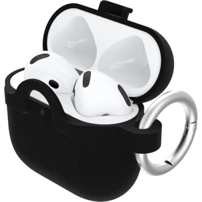Image de OtterBox Couvercle de boîtier pour chargement des écouteurs sans fil cristal noir Apple AirPods 4