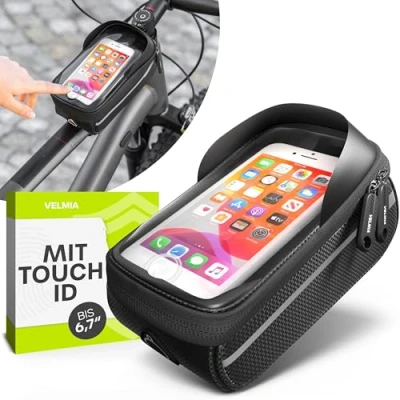 Afbeelding van Velmia waterdichte frametas fiets telefoonhouder ideaal voor navigatie fietsframetas frame, fietstas mobiele telefoon, fietsaccessoires