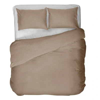 Afbeelding van Kayori dekbedovertrek Kiyo Tencel Taupe 260/200 220 +2 slopen 260/220 (Kleur: Taupe)
