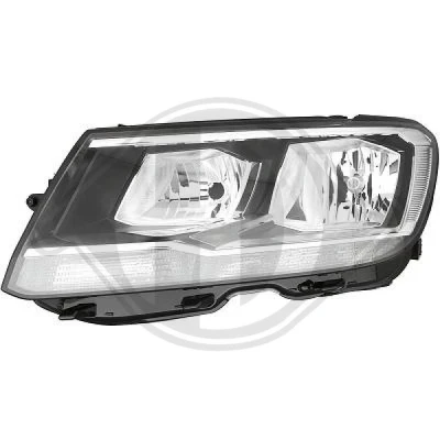Afbeelding van DIEDERICHS 2256981 Koplampen Links H7/H7, PW24W Halogeen Transparent Met navigatielicht voor rechtsrijdend verkeer regelmotor LWR