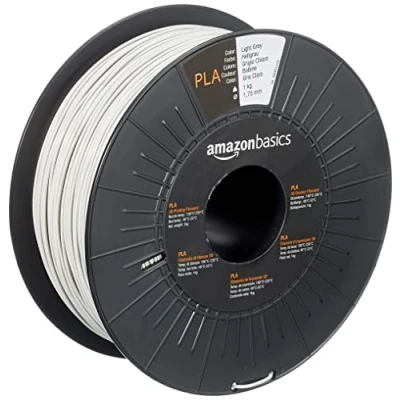 Afbeelding van Amazon Basics PLA filament voor 3D printers, 1,75 mm, lichtgrijs, spoel, 1 kg