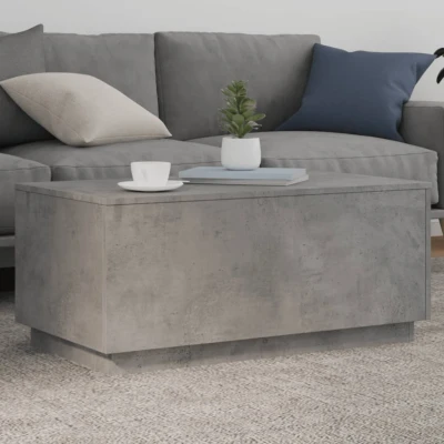 Afbeelding van Salontafel met LED verlichting 90x50x40 cm betongrijs
