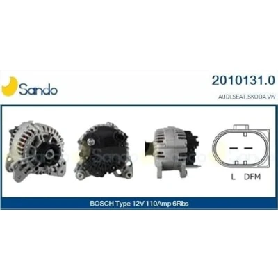 Afbeelding van SANDO 2010131.0 Dynamo / Alternator 12V 110A VOLKSWAGEN: Polo IV Hatchback, Passat B6 Saloon, SEAT: Ibiza 3