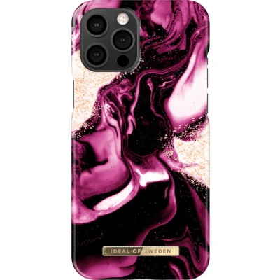 Afbeelding van iDeal of Sweden iPhone 13 Pro Max Backcover hoesje Fashion Case Golden Ruby Marble