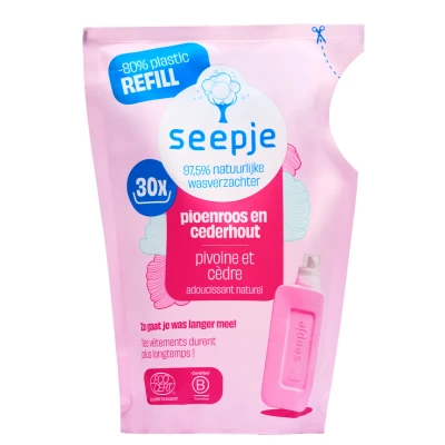 Afbeelding van Seepje Wasverzachter Pioenroos en Cederhout Navulzak (750ml)