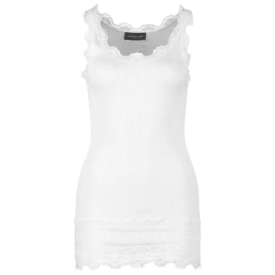 Afbeelding van Rosemunde Silkmix Top, Dames, Maat: XS, New white