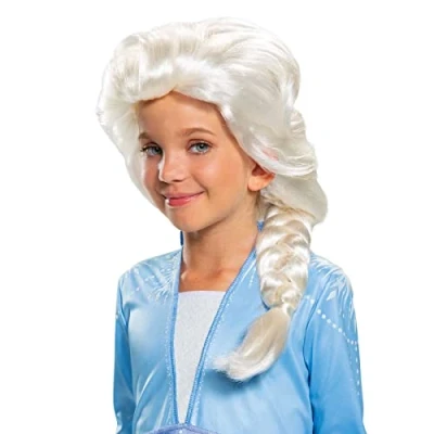 Afbeelding van Disney officiële pruik, Elsa voor kinderen, kostuum de ijskoningin, Eén maat