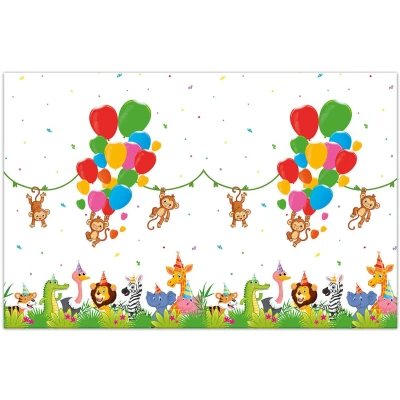 Afbeelding van Wefiesta Plastic tafelkleed jungle party 120 x 180 cm