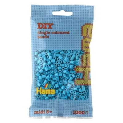 Afbeelding van Hama 207 49 creatieve hobby midi zak 1000 parels azuurblauw