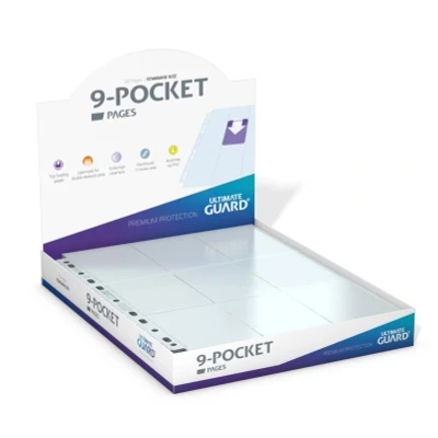 Afbeelding van Ultimate Guard 9 Pocket Pages Top Loading Clear (100 stuks)