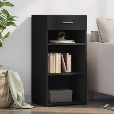 Afbeelding van Dressoir 45x42,5x93 cm bewerkt hout zwart