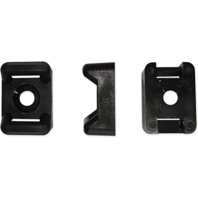 Afbeelding van Kortpack Schroefzadels Zwart , Voor Tyraps T/m 4.8 Mm Breed (100 Stuks)