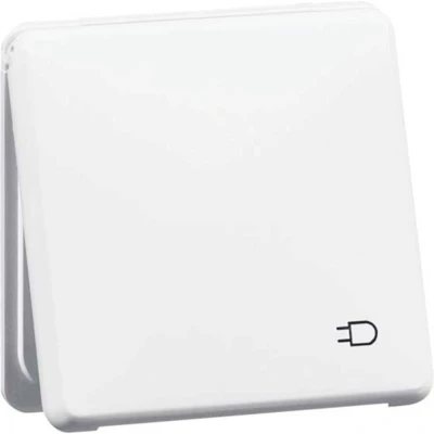 Afbeelding van PEHA wandcontactdoos met randaarde spatwaterdicht Levend wit (hagelwit) 80.6611.02KWU