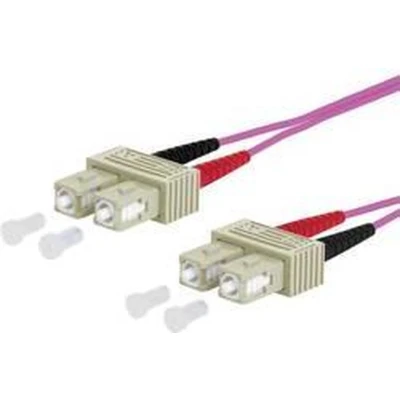 Afbeelding van Metz Connect 151S1EOEO10E Glasvezel Optische vezel Aansluitkabel [2x SC stekker 2x stekker] 50/125 µ Multimode OM4 1.00 m