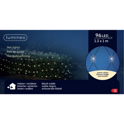 Afbeelding van Netverlichting 1 x 1,3 meter 96 LEDs Warm wit