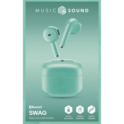Afbeelding van Music Sound Swag Headset Draadloos In ear Oproepen/muziek Bluetooth Groen