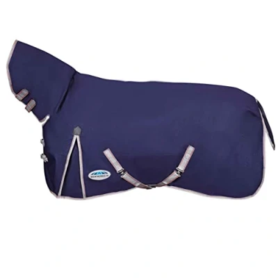 Afbeelding van Weatherbeeta Medium Turnout Rug Plus Combo Neck Comfitec Essential 220g Navy/Silver/Red 155/205