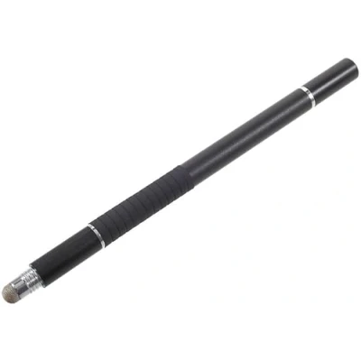 Afbeelding van Universele Stylus Pen Met 3 Verschillende Tips Disc Tip Soft en Balpen Geschikt voor Telefoon Tablet iPad Zwart