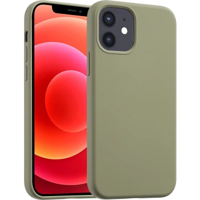Afbeelding van Accezz Hoesje Geschikt voor iPhone 12 Pro / Siliconen Liquid Silicone Backcover MagSafe Lichtgroen