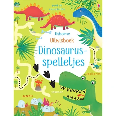 Afbeelding van Uitgeverij usborne uitwisboek dinosaurusspelletjes