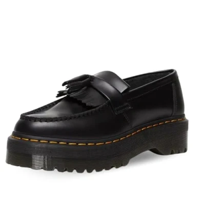 Afbeelding van Dr. Martens Mocassini Platform QUAD Nappine Instappers, Maat: 40, Black Leer