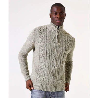 Afbeelding van Garcia Trui HalfZip Taupe M