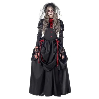 Afbeelding van Boland Kostuum Black Widow (S) Volwassenen Spook Halloween Horror Geest Zwarte weduwe